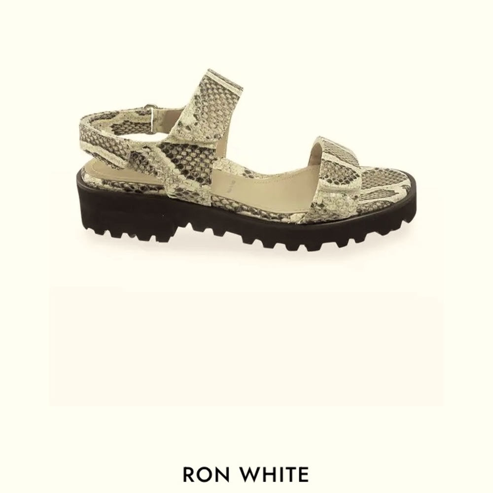 New! Beautiful, Ron White Python Print Sandal Wit… - image 1